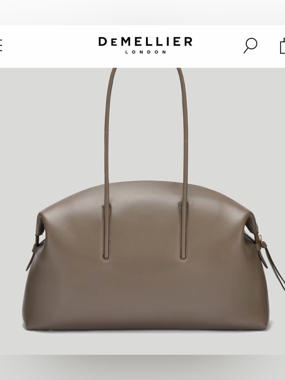 DeMellier Stockholm Dark Taupe Fine Grain brand new in dustbag, box nvr worn!